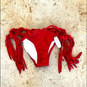 Red Victoria’s Secret Swimsuit bottoms, Medium